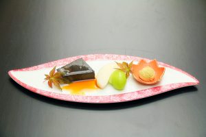 【水菓子】マスカット　黒胡麻プリン　栗アイス