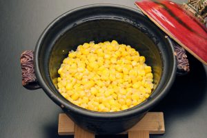 【食事】玉蜀黍ご飯　香バター　香の物・留椀
